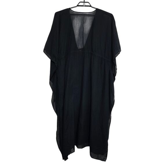 Banana Republic Swim Cover Up Kaftan Medium Large Black - Picture 2 of 5